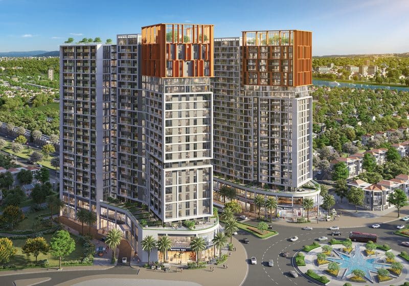 Sun Cora Tower Đà Nẵng: Biểu Tượng Sống “Song Lân Chầu Nhật” Tại Tâm Điểm Sun NeO City
